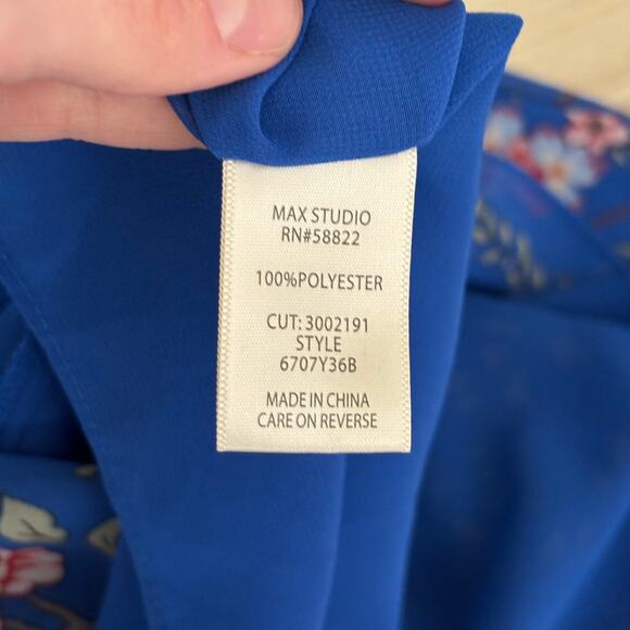 Max Studio Tank Top Medium Flowy Cottage Farmhouse Feminine Mediterranean Resort - Picture 10 of 11